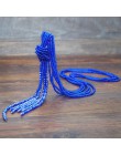 Yumfeel Brand New Crystal Tassel naszyjnik Handmade 9 kolory szlane koraliki długi naszyjnik łańcuch biżuteria moda 3 sztuk/zest