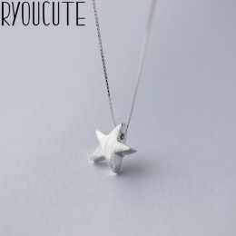 RYOUCUTE 100% prawdziwa czysta 925 Sterling Silver biżuteria Boho długi łańcuch peeling gwiazda Choker naszyjniki dla kobiet pre