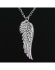 Nowe mody Angel Wings wisiorki okrągły krzyż łańcuch krótki długi mężczyzna kobiet srebrny kolorowy naszyjnik biżuteria prezent