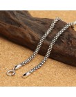 Prawdziwe srebro 925 Sterling Silver mężczyźni kobiety retro tajski srebrny kukurydza naszyjnik S925 czyste srebro okrągły naszy