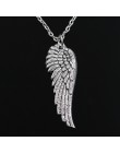 Nowe mody Angel Wings wisiorki okrągły krzyż łańcuch krótki długi mężczyzna kobiet srebrny kolorowy naszyjnik biżuteria prezent