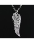 Nowe mody Angel Wings wisiorki okrągły krzyż łańcuch krótki długi mężczyzna kobiet srebrny kolorowy naszyjnik biżuteria prezent