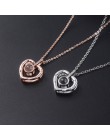SG nowy kreatywny 100 języków kocham cię 520 naszyjniki romantyczne wspomnienie miłości wisiorek na zamówienie Choker Lady Girl 