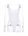 Białe Body Strappy Sexy Backless prążkowane Body Romper string femme sexy bez rękawów Tank Top rękawiczki Body Body kobieta