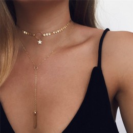 Fashion Alloy damskie naszyjniki choker naszyjnik 2018 kryształ w złotym kolorze naszyjnik dla kobiet prezent hurtowo