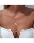 2020 w nowym stylu sexy star charm y kształt długi naszyjnik dla kobiet lady tiny chain naszyjnik ślubny w kolorze złotym srebrn
