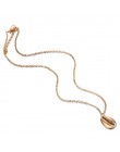 SRCOI Vintage Fashion złoty kolor srebrny muszla naszyjnik z muszelek Boho prosta muszla Ocean Beach czeska biżuteria Bijoux Col