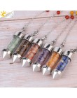 CSJA New Arrival 7 butelka życzeń Chakra wahadło Reiki naturalny Chip kamień naszyjnik dla kobiet mężczyzn wróżby Amulet F976