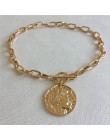Modny naszyjnik kobiety złoty kolor poszycia duży wisior T BAR CHOKER naszyjnik dla kobiet