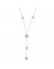 2020 w nowym stylu sexy star charm y kształt długi naszyjnik dla kobiet lady tiny chain naszyjnik ślubny w kolorze złotym srebrn