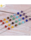 CSJA New Arrival 7 butelka życzeń Chakra wahadło Reiki naturalny Chip kamień naszyjnik dla kobiet mężczyzn wróżby Amulet F976