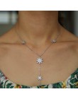 2020 w nowym stylu sexy star charm y kształt długi naszyjnik dla kobiet lady tiny chain naszyjnik ślubny w kolorze złotym srebrn