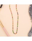 FLOLA tenis Rainbow Choker CZ cyrkon Rainbow Choker naszyjnik dla kobiet wisiorki biżuteria arcoiris collares largos nkep26