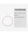 FLOLA tenis Rainbow Choker CZ cyrkon Rainbow Choker naszyjnik dla kobiet wisiorki biżuteria arcoiris collares largos nkep26