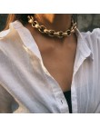 Przesadzone Vintage starożytny Choker naszyjnik wisiorek kobiety komunikat blokady Link gruby łańcuch naszyjnik Steampunk mężczy