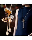 Klasyczny kryształowy motyl długi naszyjnik z frędzlem kobiety Bijoux New Fashion naszyjniki biżuteria i wisiorki prezent
