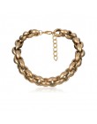 Przesadzone Vintage starożytny Choker naszyjnik wisiorek kobiety komunikat blokady Link gruby łańcuch naszyjnik Steampunk mężczy