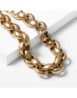 Przesadzone Vintage starożytny Choker naszyjnik wisiorek kobiety komunikat blokady Link gruby łańcuch naszyjnik Steampunk mężczy