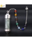 CSJA New Arrival 7 butelka życzeń Chakra wahadło Reiki naturalny Chip kamień naszyjnik dla kobiet mężczyzn wróżby Amulet F976