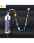 CSJA New Arrival 7 butelka życzeń Chakra wahadło Reiki naturalny Chip kamień naszyjnik dla kobiet mężczyzn wróżby Amulet F976
