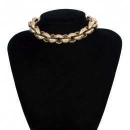 Przesadzone Vintage starożytny Choker naszyjnik wisiorek kobiety komunikat blokady Link gruby łańcuch naszyjnik Steampunk mężczy