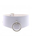 KMVEXO o-okrągły wisiorek Choker obroża pasek skórzany Goth Choker naszyjnik dla kobiet do klubu na imprezę Chocker Sexy Gothic 