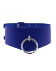 KMVEXO o-okrągły wisiorek Choker obroża pasek skórzany Goth Choker naszyjnik dla kobiet do klubu na imprezę Chocker Sexy Gothic 