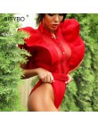 Sibybo czarny body z falbanką kobiet 2020 lato Hollow Out Combinaison pajacyki kobiety Sexy krótka siatkowa kombinezony bodycon 