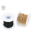 10 stoczni/dużo 1mm 1.5mm 2mm 2.5mm 3mm kabel ze stali nierdzewnej łańcuch luzem dla srebrny czarny łańcuch naszyjnik diy biżute