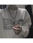 HUANZHI Vintage krzyż krótki linijka wisiorek srebrny kolor Metal wielowarstwowy Punk długi łańcuch naszyjniki dla kobiet Party 