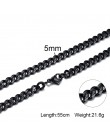 3mm/5mm/7mm Punk łańcuszek ze stali nierdzewnej naszyjnik łańcuch płaski Link czarny/złoty kolor moda 2019 Neckalce 18 cali 20 c