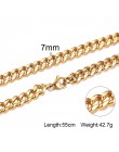 3mm/5mm/7mm Punk łańcuszek ze stali nierdzewnej naszyjnik łańcuch płaski Link czarny/złoty kolor moda 2019 Neckalce 18 cali 20 c