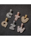 UWIN niestandardowe bańki litery wisiorek z imieniem Iced out złoto srebro RoseGold Rhinestone naszyjniki Hip Hop biżuteria prez