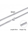 3mm/5mm/7mm Punk łańcuszek ze stali nierdzewnej naszyjnik łańcuch płaski Link czarny/złoty kolor moda 2019 Neckalce 18 cali 20 c
