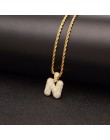 UWIN niestandardowe bańki litery wisiorek z imieniem Iced out złoto srebro RoseGold Rhinestone naszyjniki Hip Hop biżuteria prez