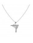 Sexy fashion Box chain naszyjnik ze stopu karabin maszynowy naszyjnik prezent