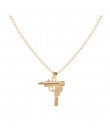 Sexy fashion Box chain naszyjnik ze stopu karabin maszynowy naszyjnik prezent