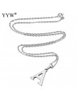 2018 najnowszy moda naszyjniki Z wisiorem w kształcie litery od A do Z naszyjnik choker ze stali nierdzewnej naszyjnik kobiety/m