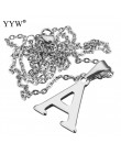 2018 najnowszy moda naszyjniki Z wisiorem w kształcie litery od A do Z naszyjnik choker ze stali nierdzewnej naszyjnik kobiety/m