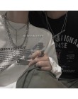 HUANZHI Vintage krzyż krótki linijka wisiorek srebrny kolor Metal wielowarstwowy Punk długi łańcuch naszyjniki dla kobiet Party 
