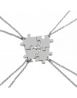 Naszyjnik zestaw dla przyjaciół blokujące Jigsaw puzzle wisiorek naszyjnik biżuteria przyjaźni BFF naszyjniki Best Friends na za