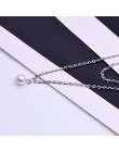 Słodka prosta dwuwarstwowa perła obojczyk naszyjnik uroczy damski Choker łańcuszek wisiorek kobieta moda nowy rok biżuteria prez