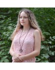 Naszyjniki wisiorki dla kobiet biżuteria długa lina brązowe łańcuszki Choker w stylu Vintage brąz urokliwy stop zawieszka biżute