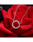 RYOUCUTE spersonalizowane 925 Sterling Silver biżuteria koreański dżet koło naszyjniki dla kobiet ślub Kolye Collares Bijoux