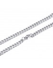 3mm/5mm/7mm Punk łańcuszek ze stali nierdzewnej naszyjnik łańcuch płaski Link czarny/złoty kolor moda 2019 Neckalce 18 cali 20 c