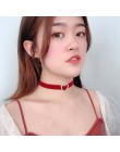 Korea Pearl Choker naszyjnik serce miłość naszyjnik koronkowe aksamitne krótkie obojczyka naszyjniki biżuteria dziewczyna słodka