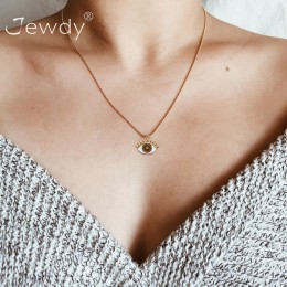 Złoty kolor oczu naszyjnik dla kobiet długi łańcuch kryształ turecki wisiorek oko naszyjniki Trendy Rhinestone collier Choker bi