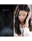 RYOUCUTE spersonalizowane 925 Sterling Silver biżuteria koreański dżet koło naszyjniki dla kobiet ślub Kolye Collares Bijoux