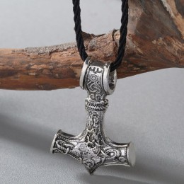 Wisior w kształcie młota Thora kruków wilków symboli nordyckich damski męski uniwersalny unisex