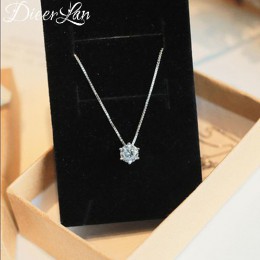 925 srebro naszyjnik sześć pazur AAA CZ mozaika cyrkon Choker naszyjnik dla kobiet collier prezent na walentynki